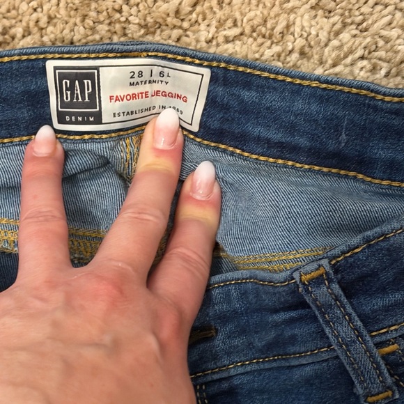GAP Women's Blue Denim Maternity Jeggings - Picture 2 of 3